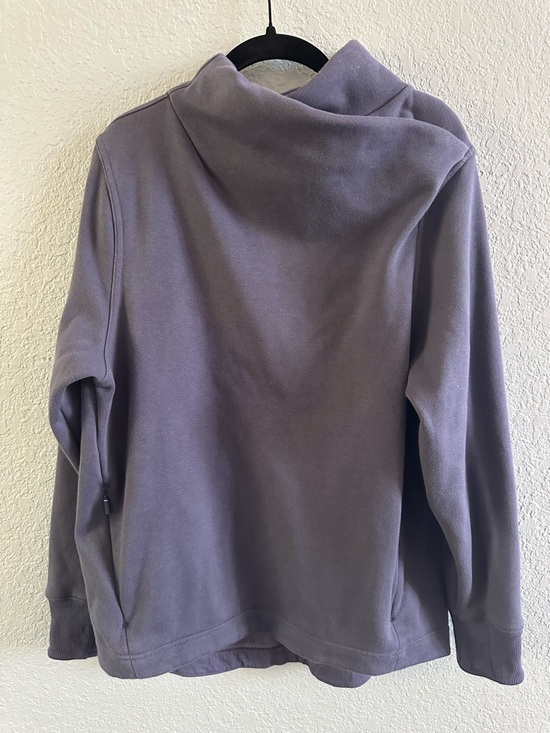 Athleta Tops - Athleta Cowl Neck Pullover Sweatshirt Large Purple Scuba Side Zip Pockets
